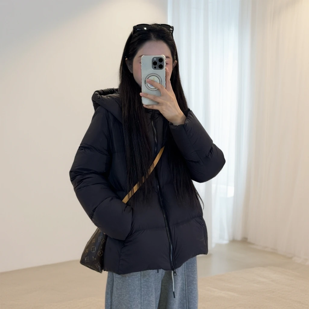 宿慕SUMU韩版连帽羽绒服小雨女装2025新款冬季95%绒羽绒外套2536