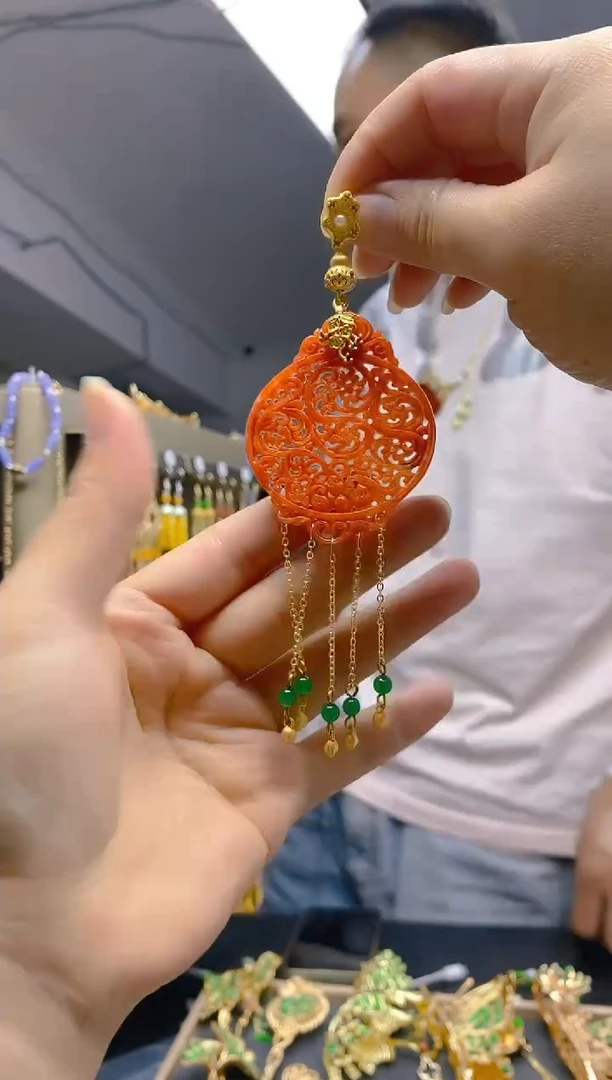 翡翠合金耳饰0178翡翠压襟