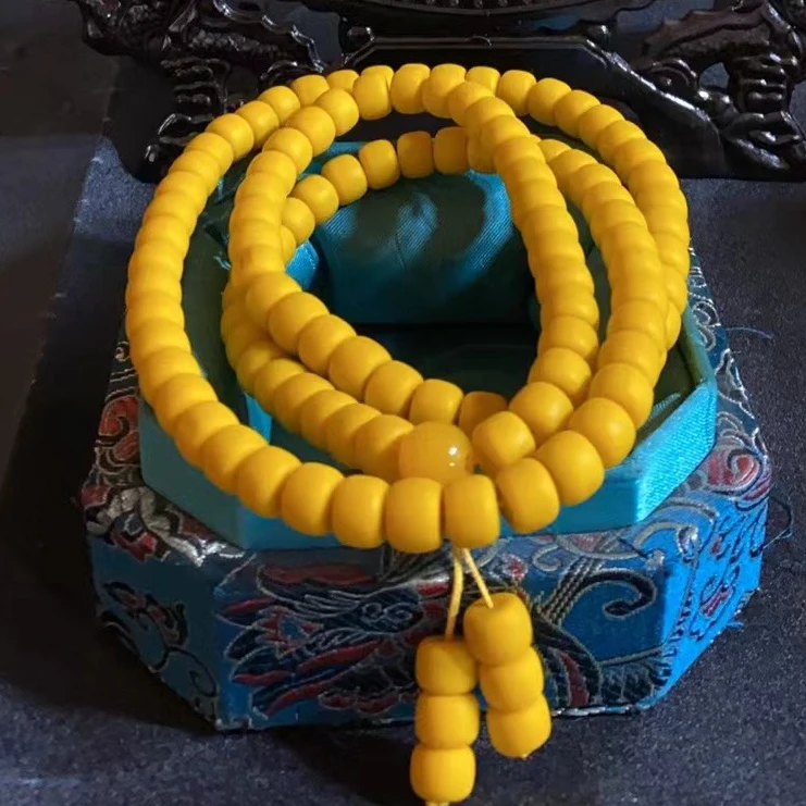 黄菩提串108挂饰摆件（金三甄选）