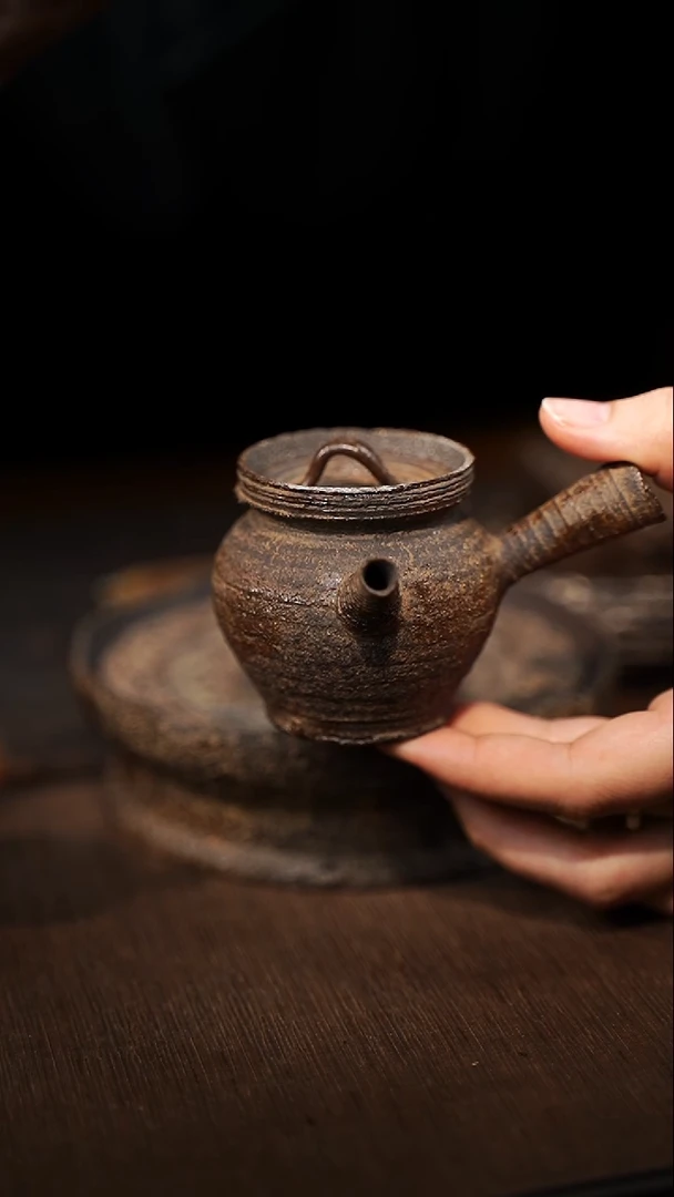 全手工制作  南蛮侧把壶