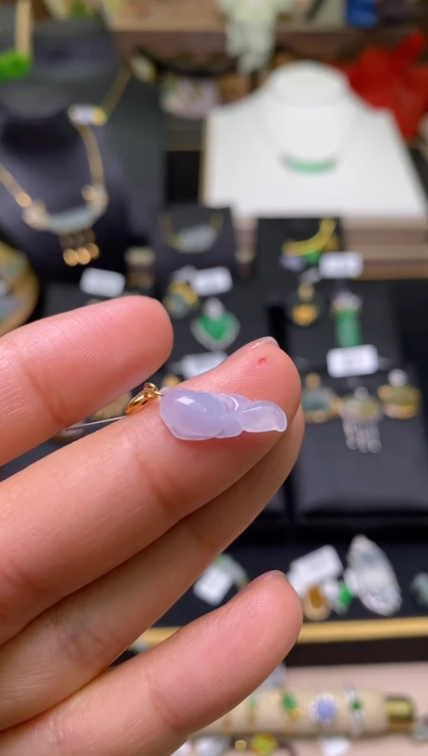 【闪购商品】翡翠颈饰18K金镶嵌净货17971