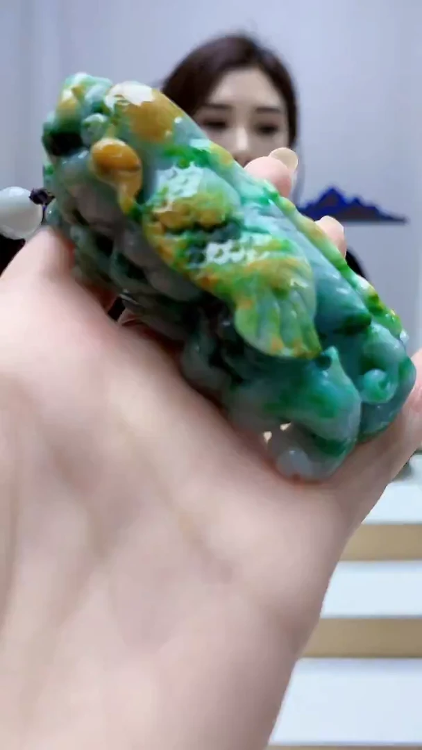 未镶嵌定制翡翠4829DD-毛货挂件138