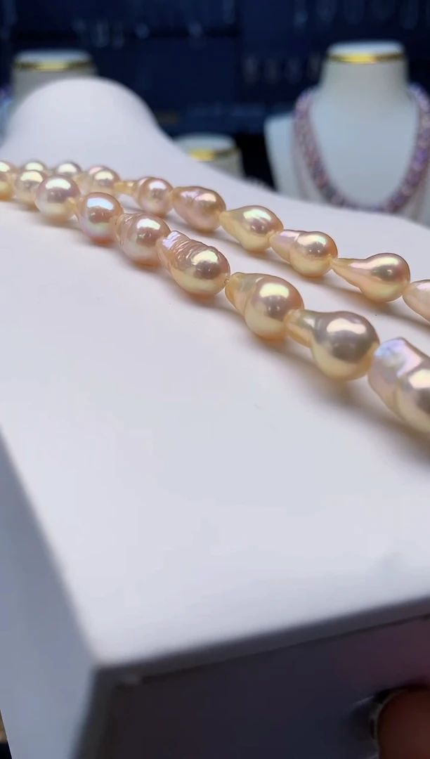 颈饰银S925镶嵌淡水珍珠淡水项链