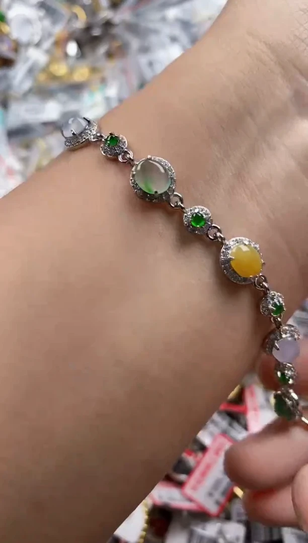 银S925镶嵌戒指翡翠222    7