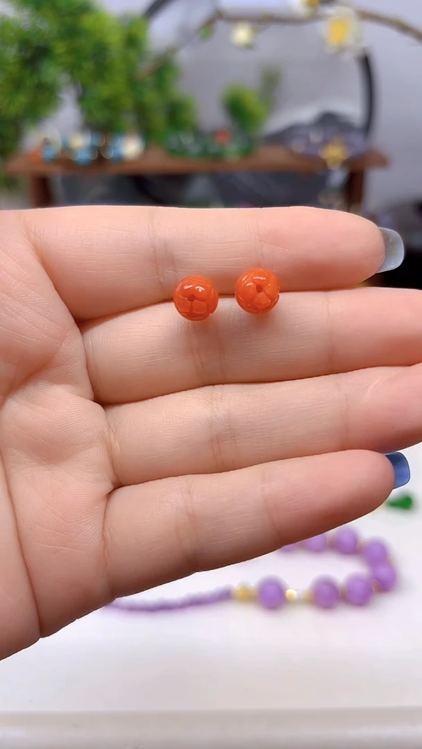 14K金镶嵌翡翠耳饰E780