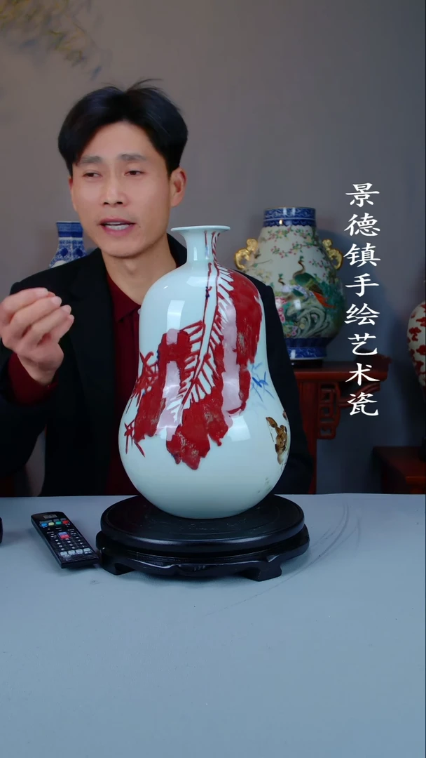 摆件陶瓷景德镇手工手绘陶瓷摆件25