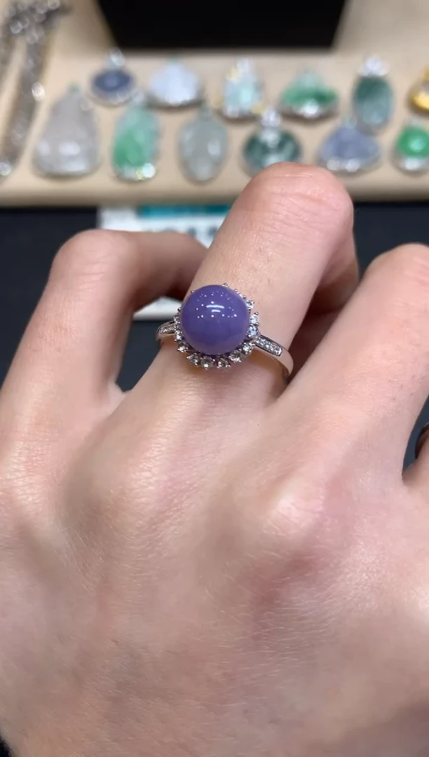 【闪购商品】翡翠戒指18K金镶嵌蛋面【无服务费】