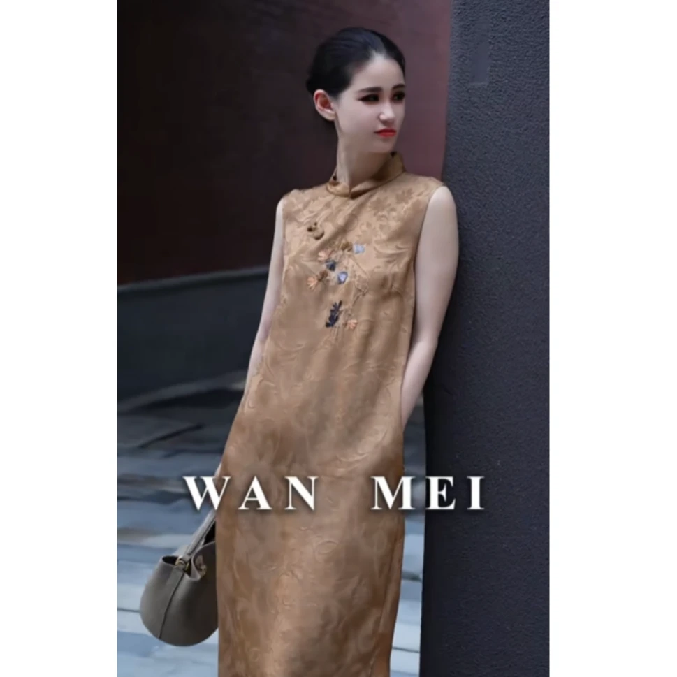 【花黛】连衣裙 复古气质优雅不挑人F583190A女款125cm 240g