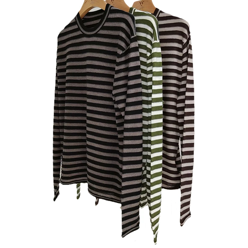 【WZF】新款时尚百搭条纹羊毛针织衫F2-51042