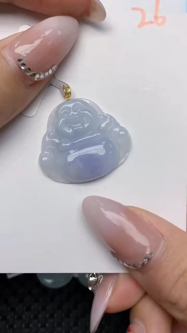 【闪购商品】翡翠颈饰18K金镶嵌 天然翡翠A货，