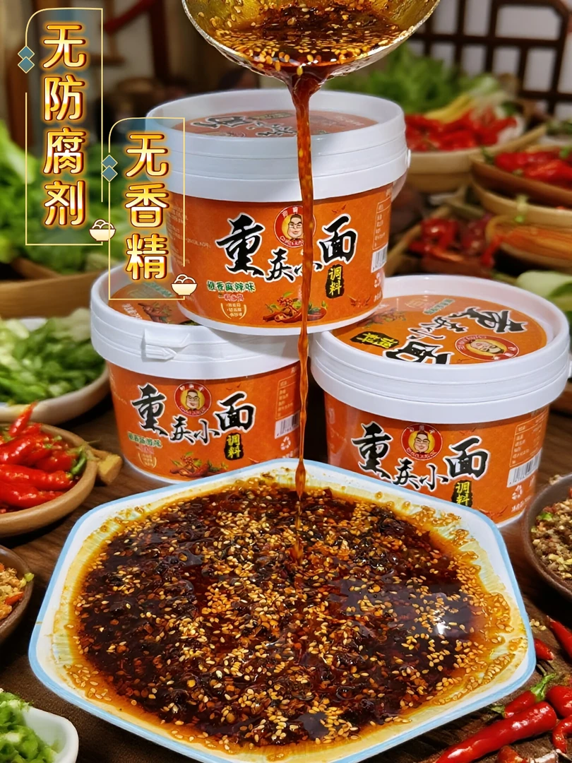 【重庆小面调味料】正宗椒香麻辣味无防腐剂无香精大桶香辣酱料