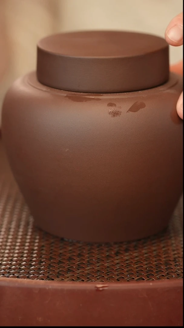 茶壶紫砂原矿手工制作茶叶罐