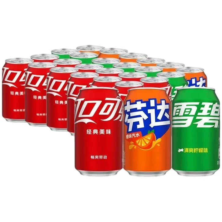 可口可乐雪碧芬达胖罐碳酸饮料经典听装可乐汽水批发