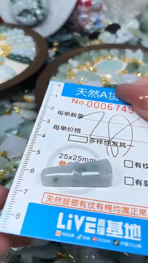 翡翠未镶嵌颈饰净货挂件-6749