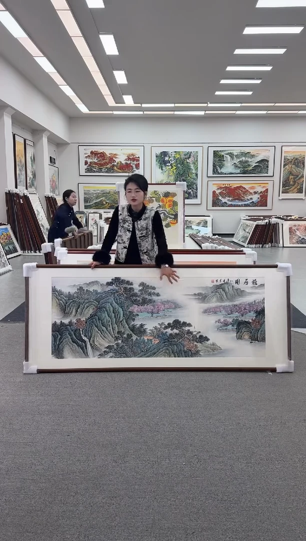 国画手绘   219*88  雅居图