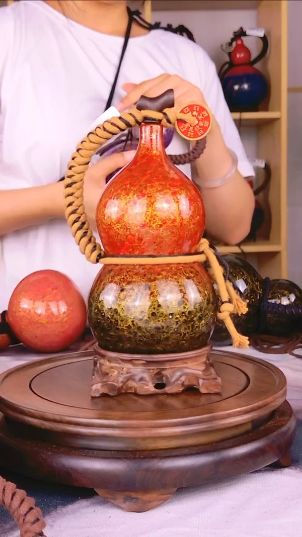 069一物一拍 大漆酒葫芦 葫芦到福禄到