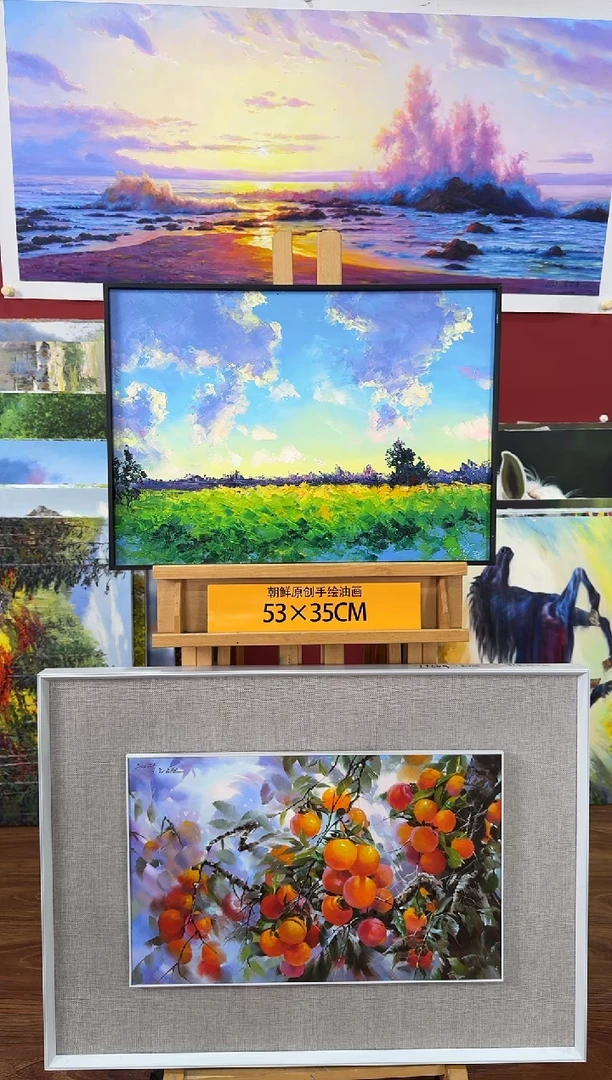 油画【10号】朝鲜原创手绘油画【功勋Ⅰ级画家丨孤品佳作丨顺丰包邮】