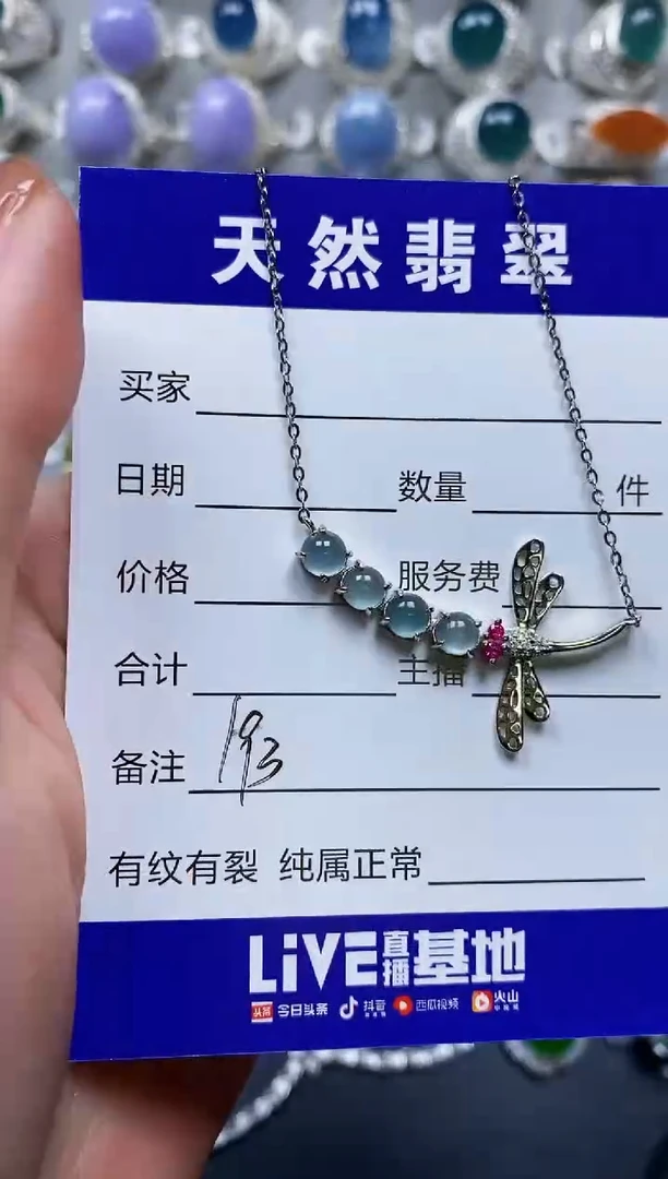 【闪购商品】翡翠颈饰银S925镶嵌0193