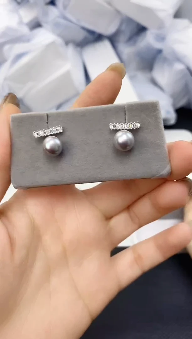 未镶嵌耳饰淡水珍珠ed1087