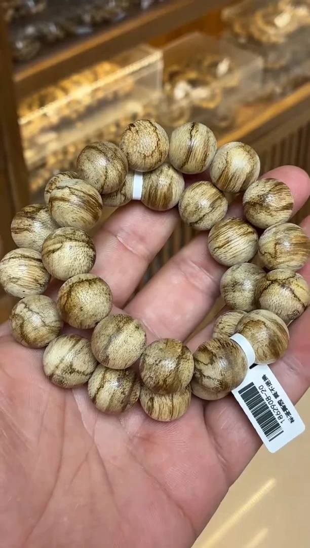 沉香手串 达拉干圆珠单圈虎斑1.7多样性发其一