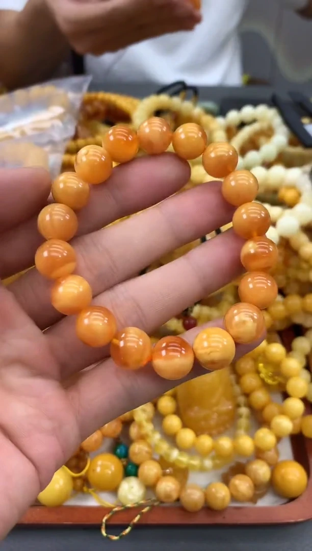 未镶嵌蜜蜡裸石手串