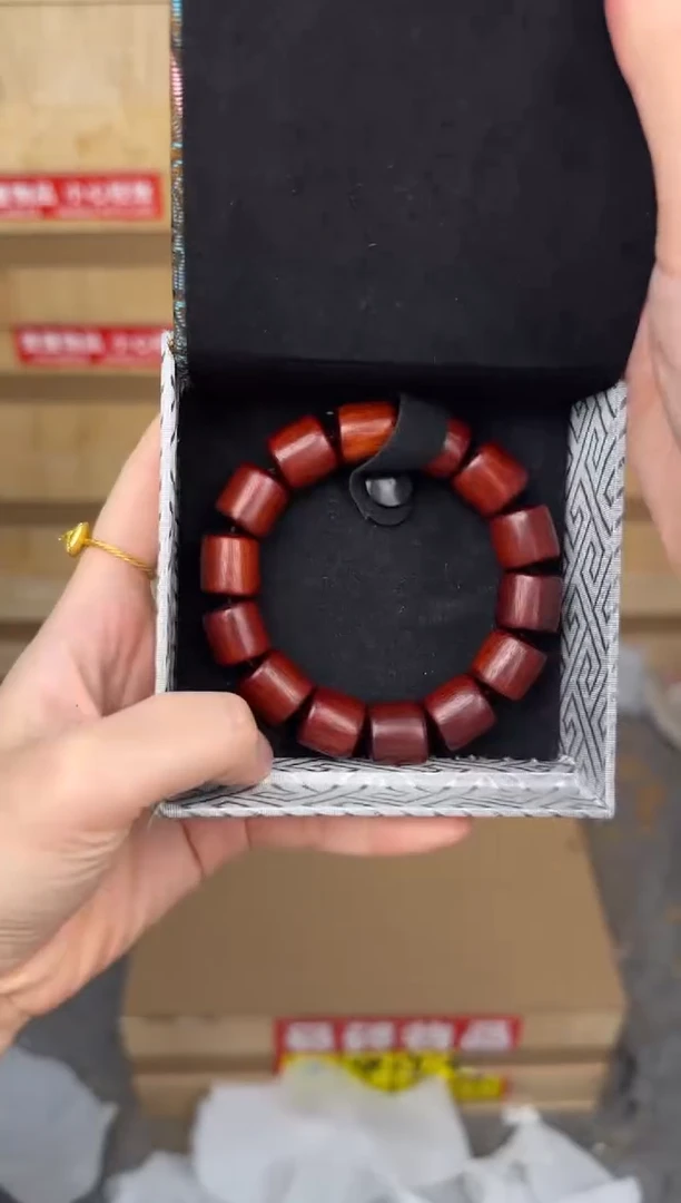 慈木器文玩阁血檀桶珠链接@@YS975