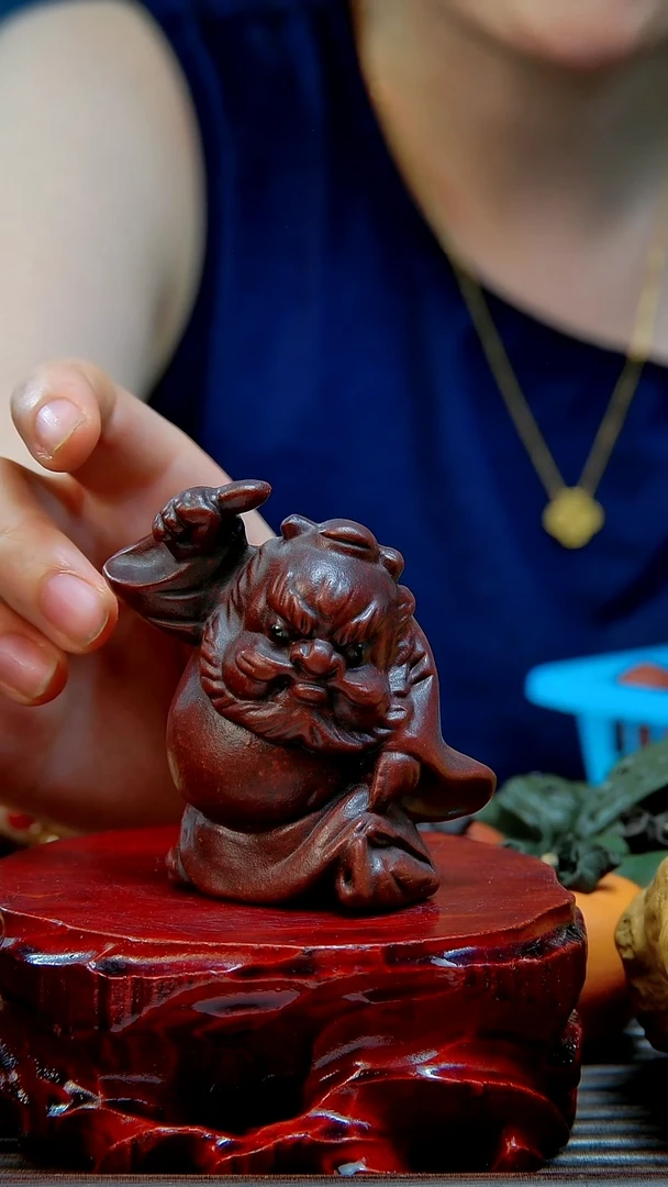 紫砂紫砂茶宠摆件钟馗