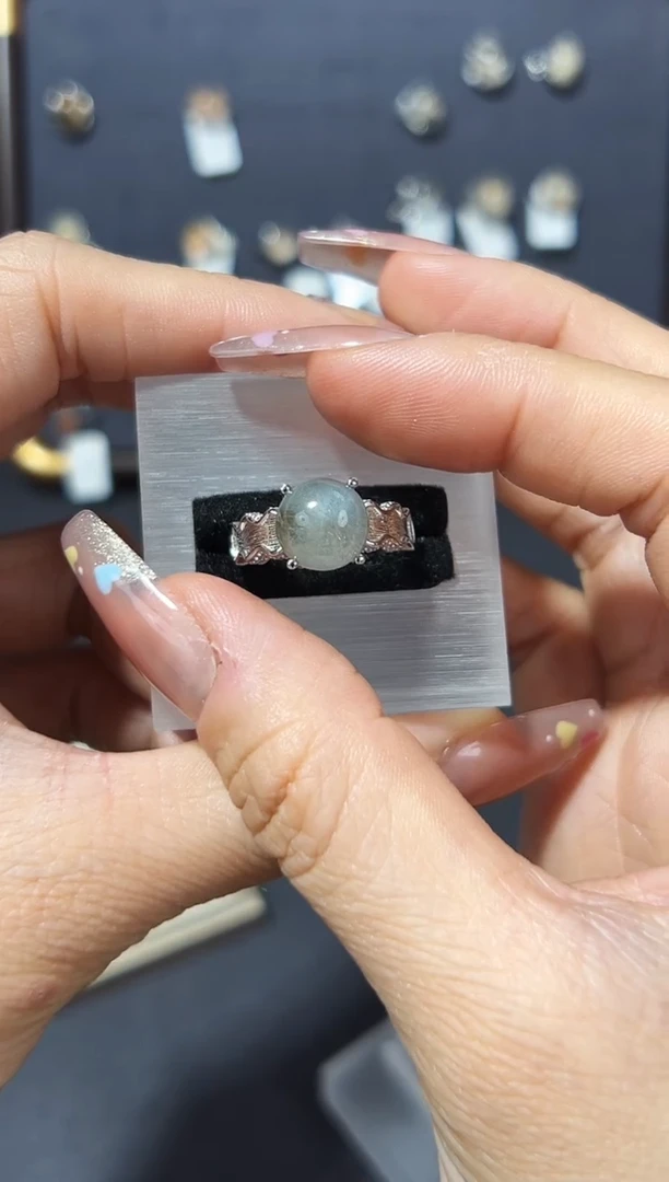 【闪购商品】水晶戒指银S925镶嵌发一（47）