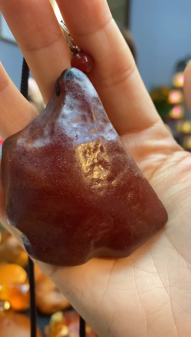 琥珀颈饰未镶嵌吊坠