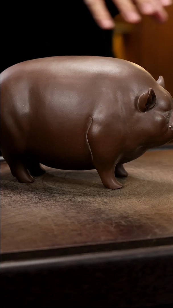 紫砂茶宠大猪紫砂