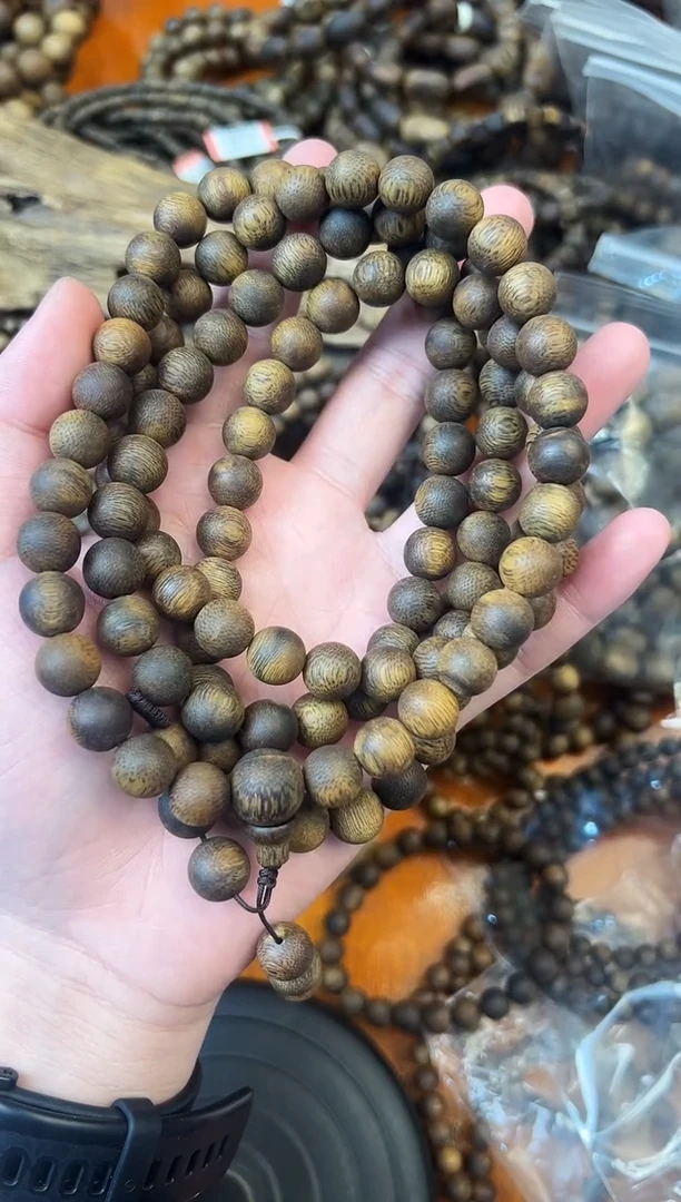 手串沉香奇楠沉水浮多圈圆珠卡10-66克发一条 收藏级