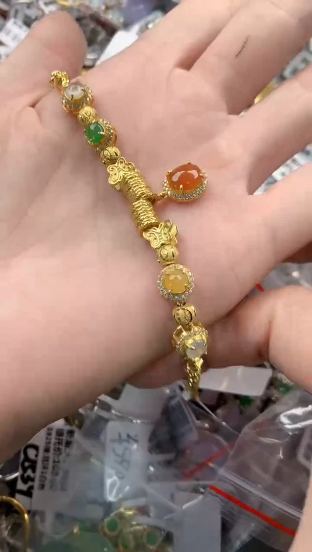 银S925镶嵌戒指翡翠777   1