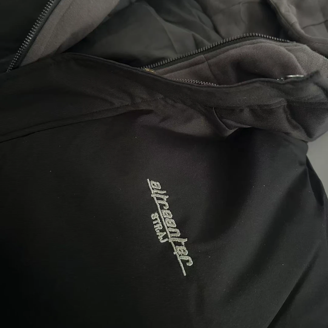 冬季高街假两件拼接羽绒服棉衣棉袄加厚潮