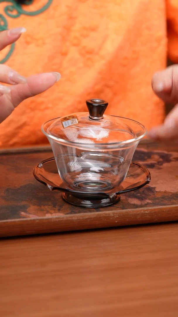 【闪购商品】禾器/荷叶盖碗/浅黑色/定制版