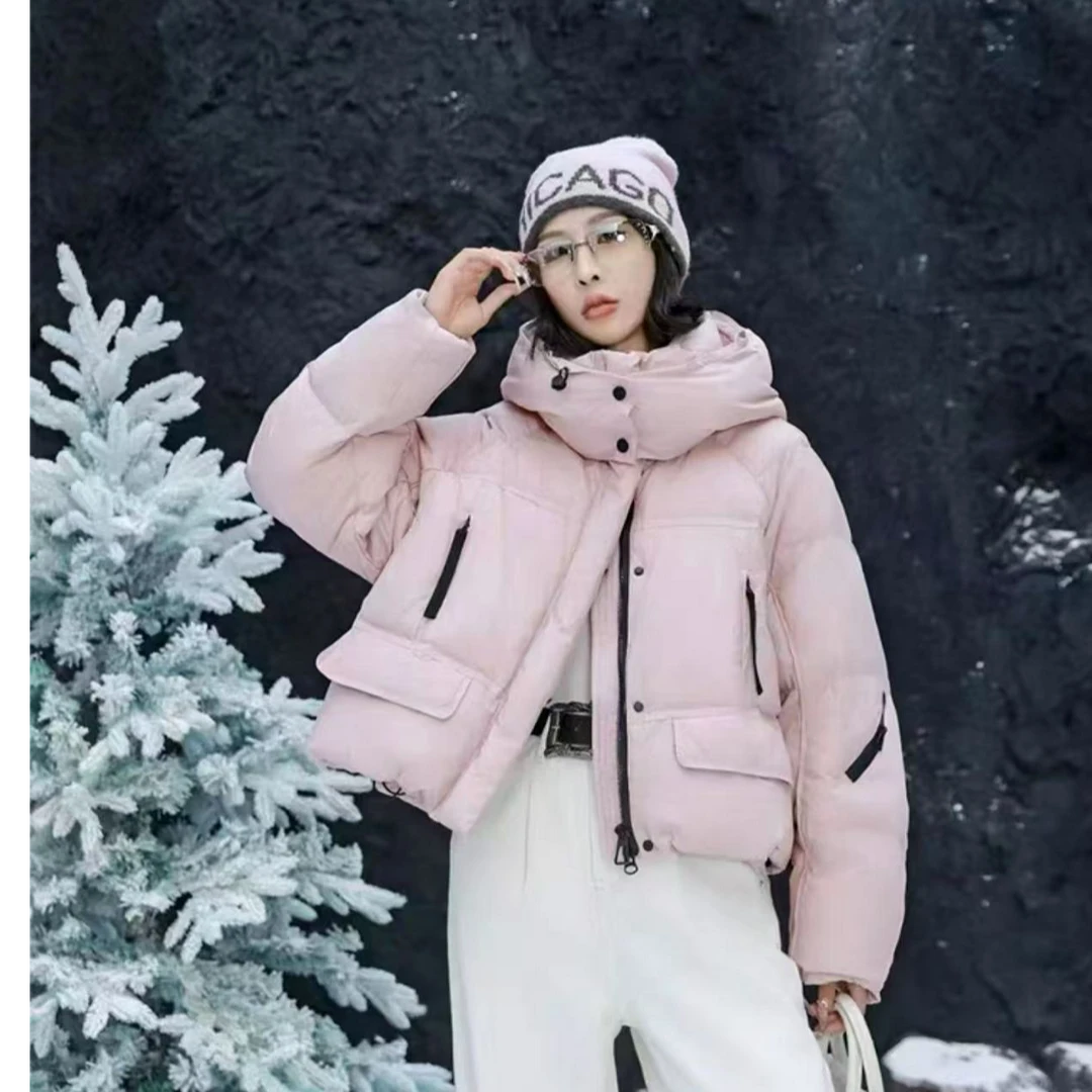 香港一诺8618女短款加厚2024新款冬季宽松休闲超好看流行棉服