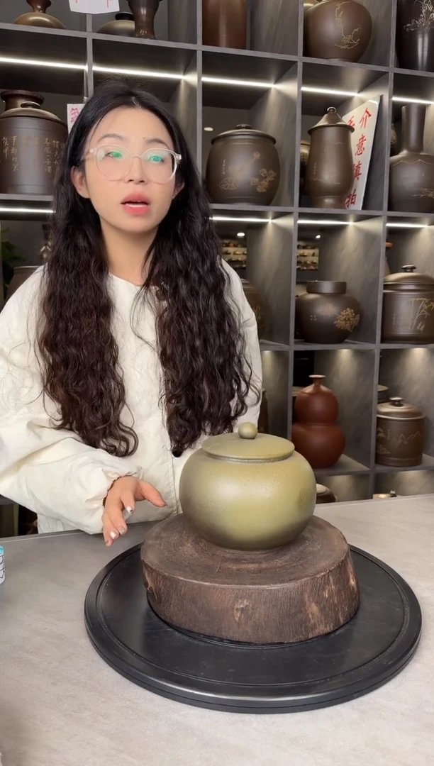 【闪购商品】罐本陶手作坭兴陶六两柴烧茶叶罐微瑕气泡