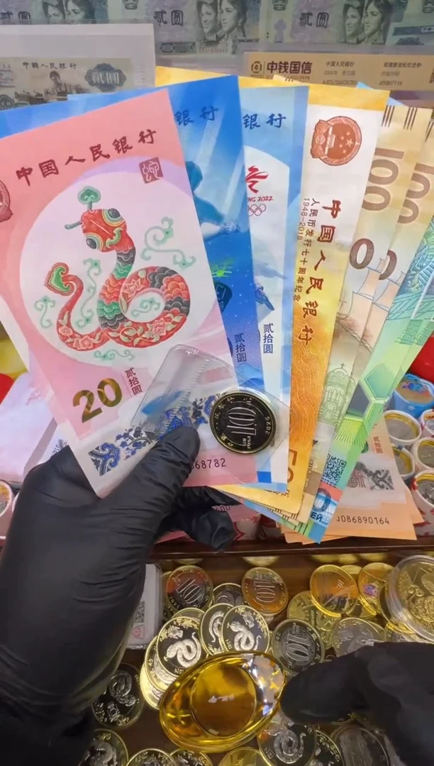 【闪购商品】纸币福蛇献瑞纪念八钞一币合集（纸+塑料）