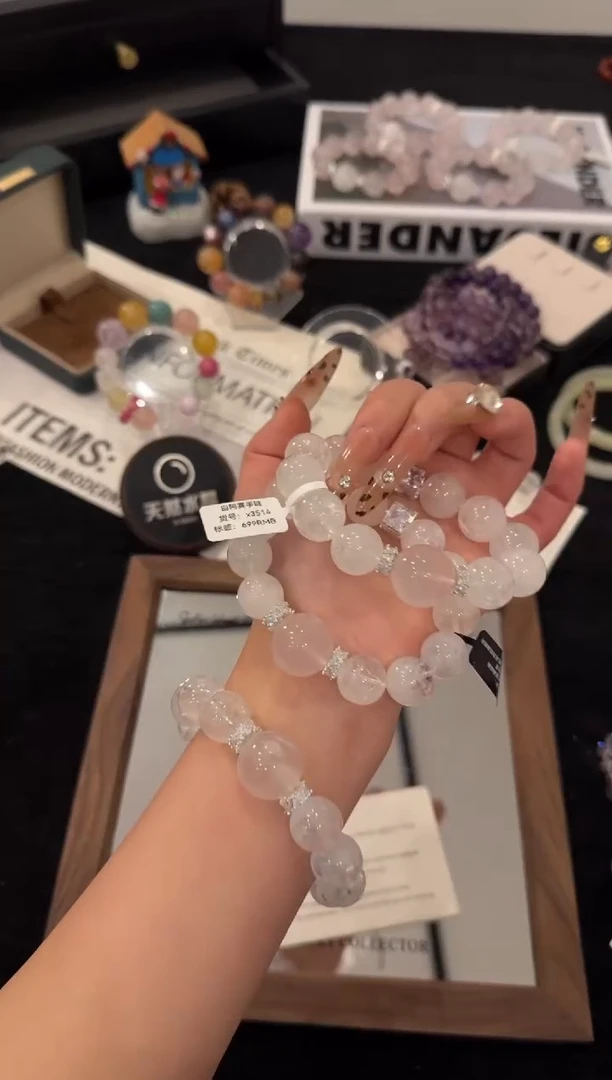 合金手链水晶白阿赛x3514