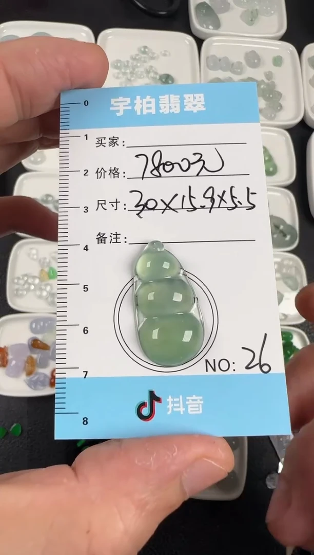 未镶嵌定制翡翠天然A货翡翠+豆子26
