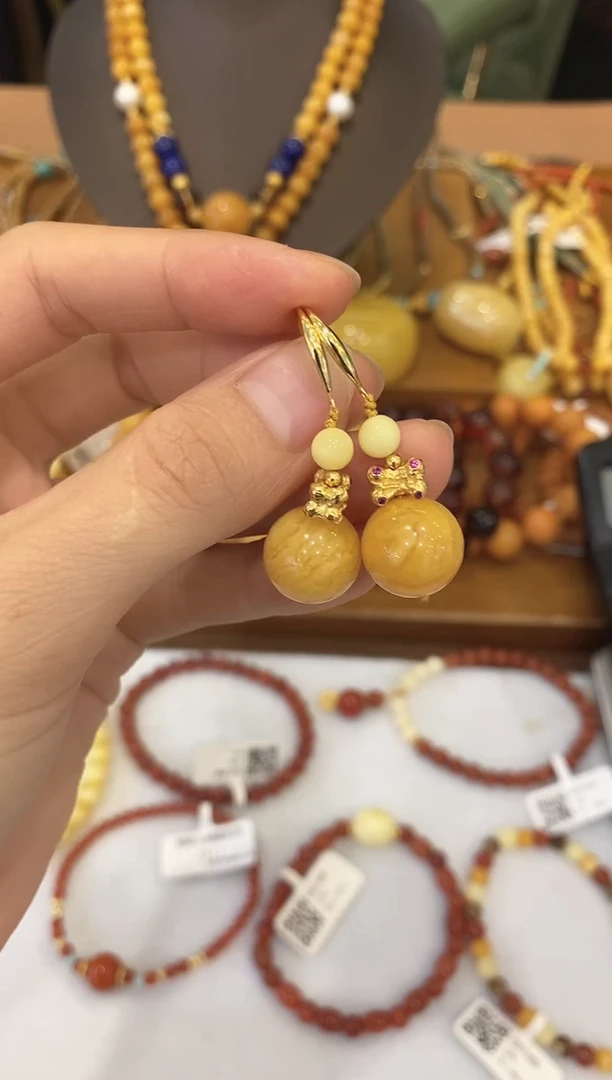 蜜蜡颈饰未镶嵌QE0144