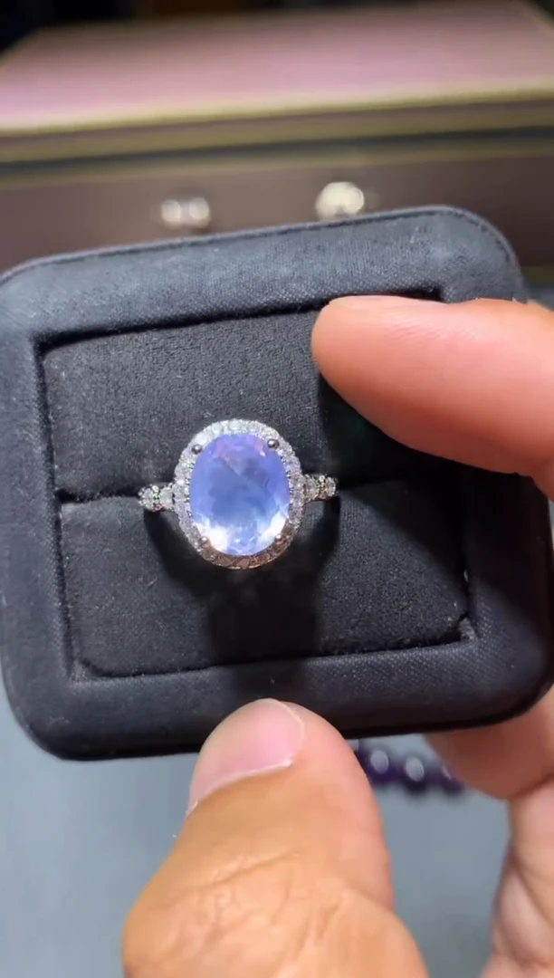 水晶戒指未镶嵌W56紫玉晶