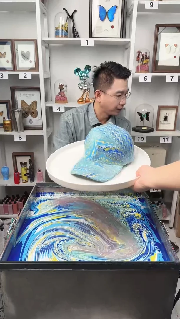 纯棉儿童款盘龙纹水拓帽