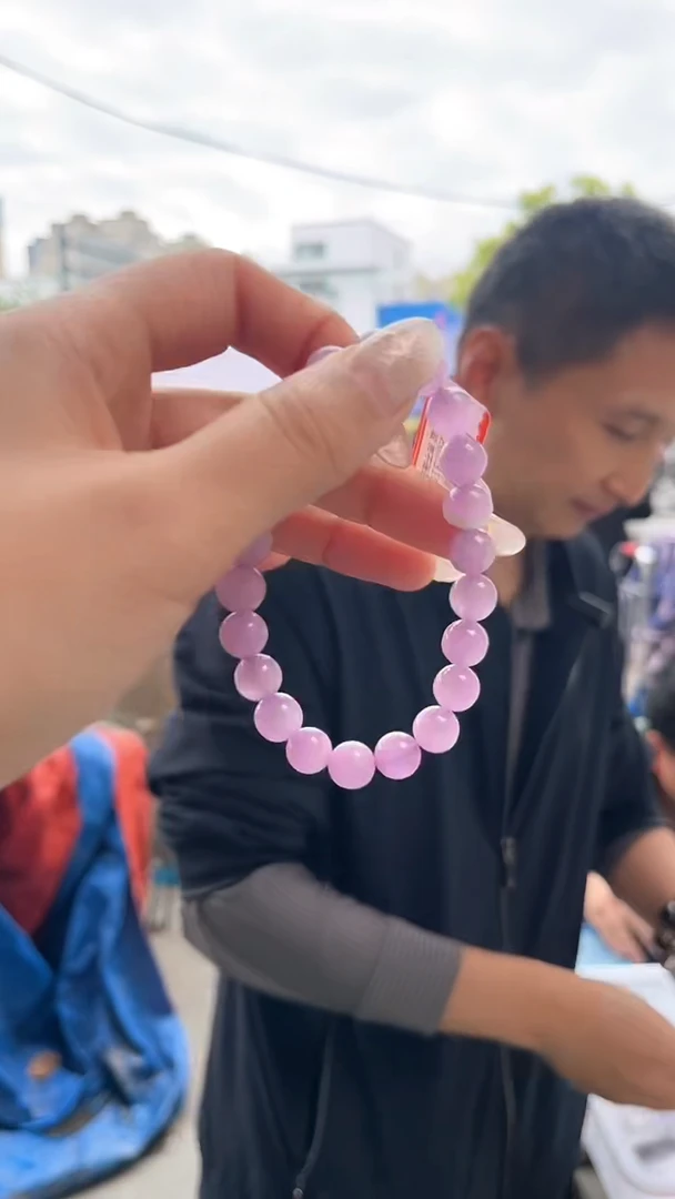 手链锂辉石未镶嵌天然紫锂辉手串多样性发一8mm