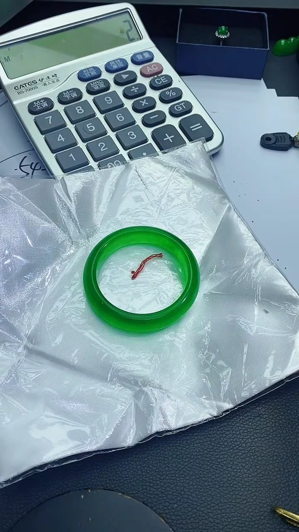 未镶嵌手镯翡翠翡翠满绿正圈手镯K67