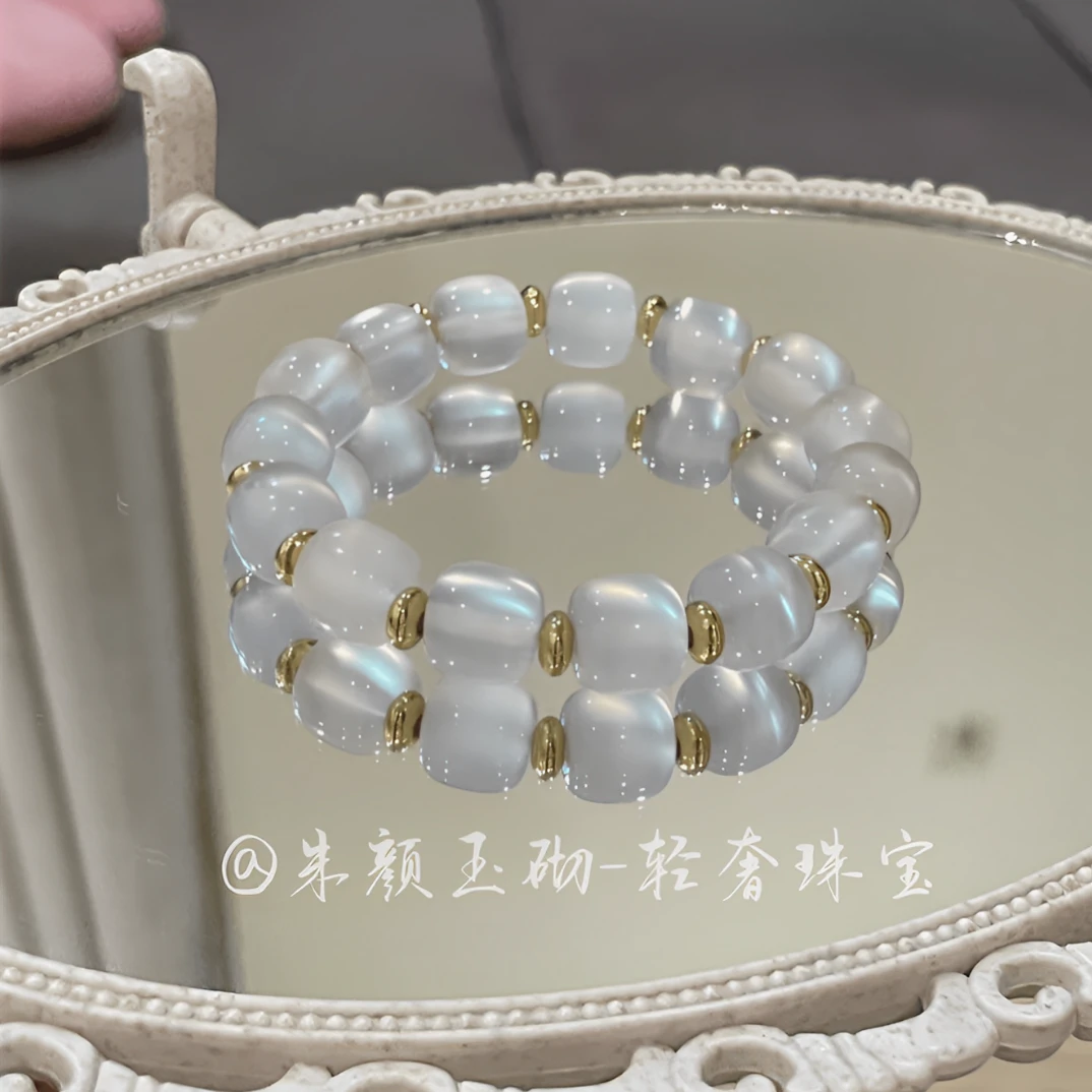 天然玛瑙手串配饰正品马料叠带配饰精工老型珠玉髓送女友礼物520