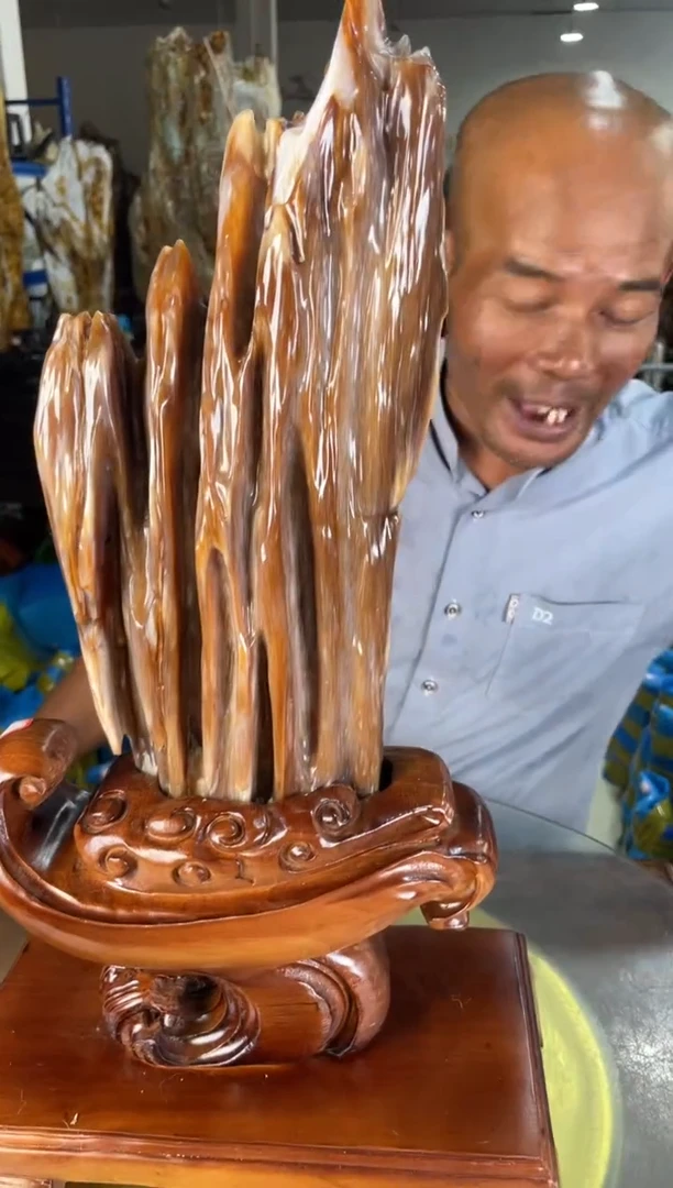 未镶嵌摆件硅化玉19