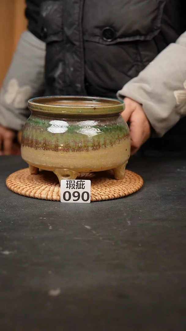 【闪购商品】瓷片090泥泥手工花盆口13