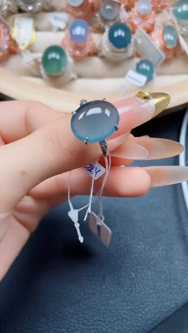 【闪购商品】翡翠戒指银S925镶嵌翡翠