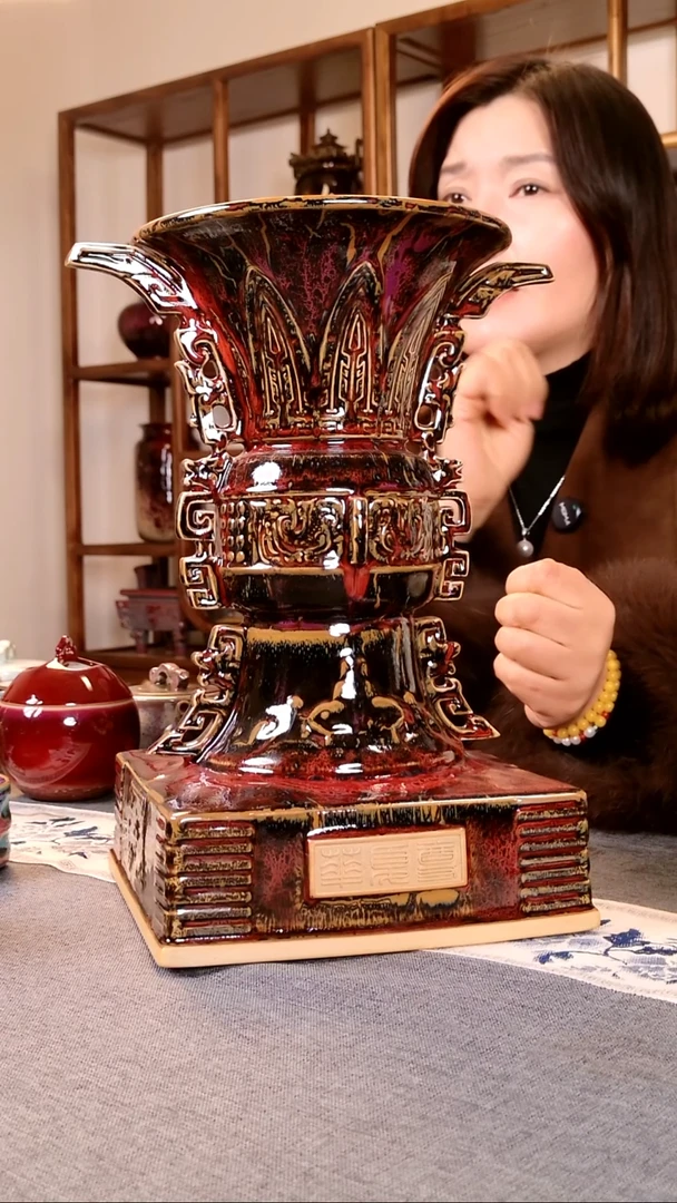 瓷片华夏尊 土魂钧瓷