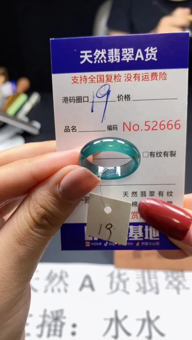 翡翠戒指未镶嵌天然翡翠戒圈2666